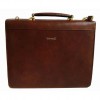 2207 Italian briefcase for documents genuine leather CARTELLA VAC CALIF MARRONE by Gilda Tonelli