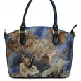 8784 Italian bag genuine leather ST. TIGRE CRIS. BLU by Gilda Tonelli