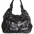 1329  Italian bag genuine leather ST SHELL NERO GRIGI by Gilda Tonelli