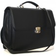 6561 new italian black Briefcase leather TONELLI UOMO