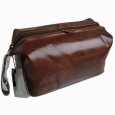 2754  Italian bag genuine leather TROUSSE VAC CALIF MARRONE by Gilda Tonelli