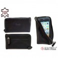 2870 Black Italian Leather Case iPhone Smartphone Universal Tonelli