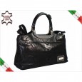 1069 Italian women handbag leather ST CORTECCIA BLACK