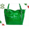 DESIGNER BAG LADIES CROCODILE PATENT LEATHER LOOK 5936 VERDE