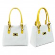 6081 Italian women handbag Palmell Bianco leather