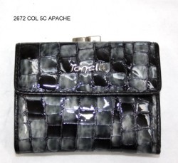 2672 Wallet genuine leather APACHE NER-GRI by Gilda Tonelli