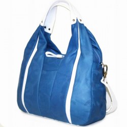 6016 Italian bag genuine leather SAV ST IRIS BLU by Gilda Tonelli