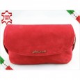 0147 Leather Clutch Evening Bag Red Gilda Tonelli