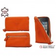 2870 orange Italian Leather Case iPhone Smartphone Universal Tonelli