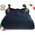 Italian bag genuine leather 0039 BORSA ST CORTECCIA BLU by Gilda Tonelli