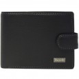 Mens black leather wallet 2798 Black Vichy Tonelli Italy