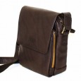 2393  Italian bag genuine leather VICHY MARRONE by Gilda Tonelli